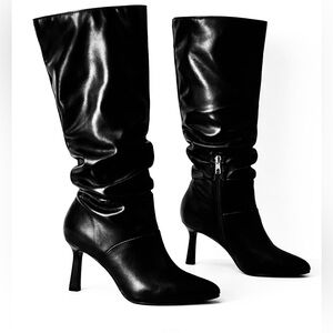 Nasty Gal Designer Synthetic Leather Healed Boots size 8